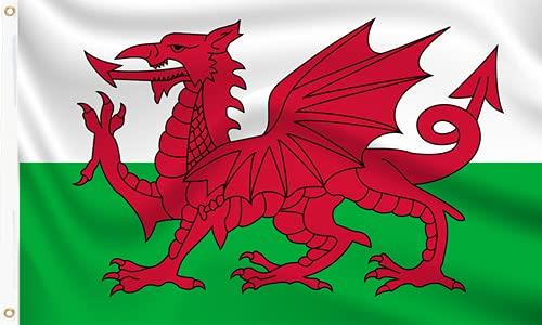Wales Flag 3'x2' (90cm x 60cm) - Welsh Flag