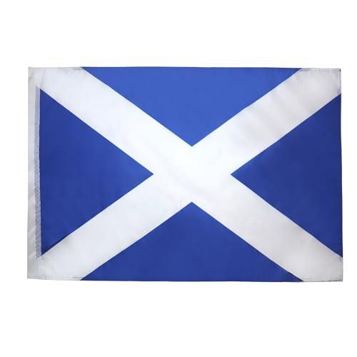 FLAG - Scotland Flag - 2x3 Ft - Scottish Banner with Sleeve - 100% Polyester - Fade Resistant - Vivid Colors - 2' x 3' Feet - 90x60 Cm